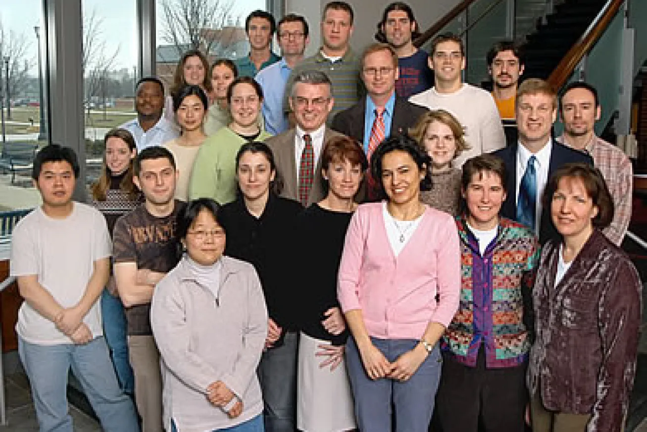 Center for Retrovirus Research Group Members after a chalk talk in 2005