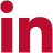 linkedin logo in red